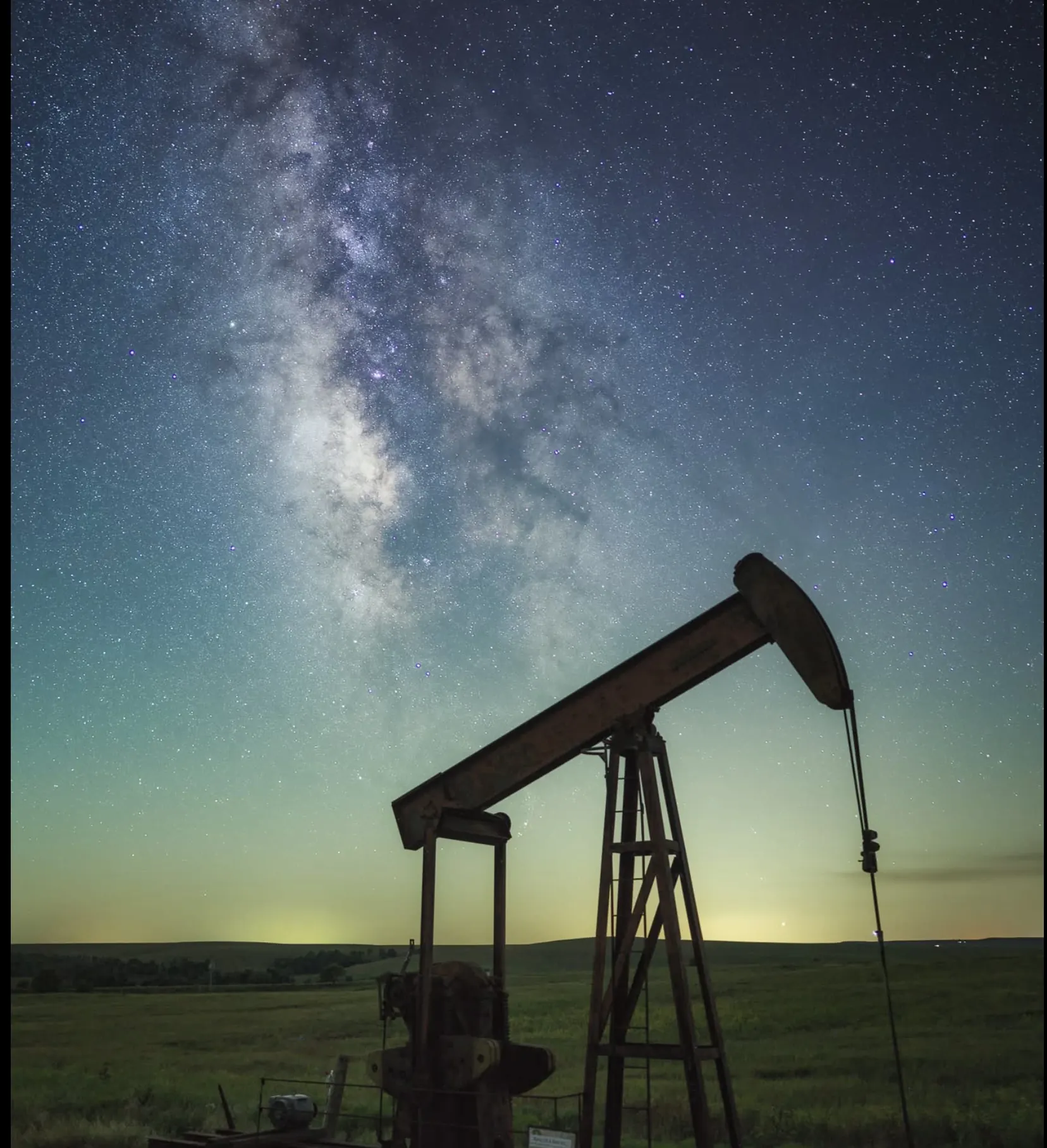 Pumpjack under the Milky Way